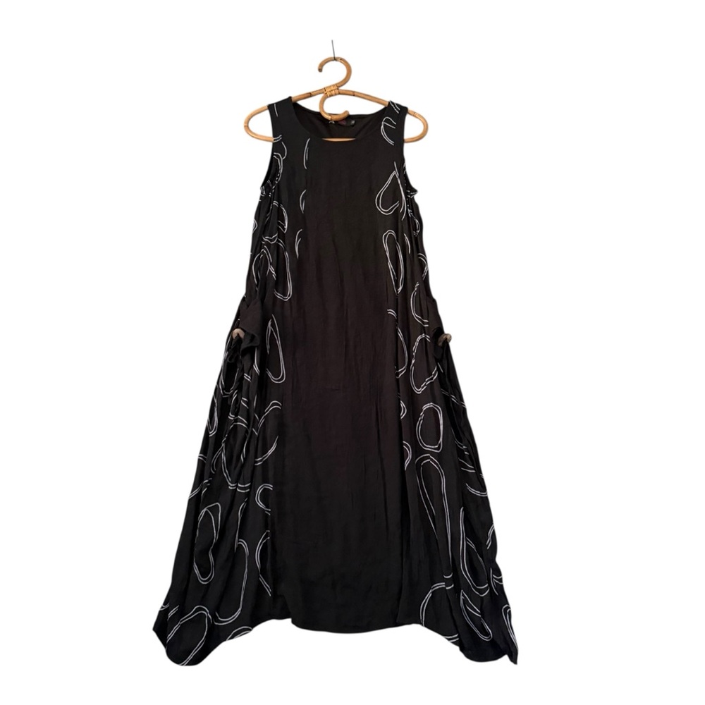 Model France | Lagenlook Artsy Printed Mini‎ Dress Size M